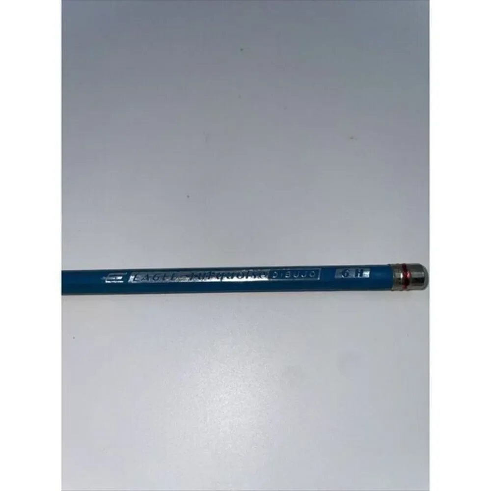 Vintage pencil Eagle Chemi-Sealed Turquoise‎ Drawing 6H - sharpened 7